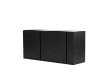 Mobital DRE-CARB-MBLA- - CARBON    Double Dresser  Black Textured / Soft Closing Drawers