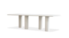 Mobital DTA-ELEP-IVTU-RECT - ELEPHANT    Rectangular Dining Table  104" Ivory Tusk  MicroSkin