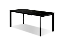 Mobital DTA-HOST-SBLA-PCBLA - HOST    Extension  Dining Table Shakespear Black  Sintered Stone Black Powder Coated Steel Legs