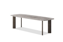 Mobital DTA-SHOK-GREY-EBASH - SHOKU      Dining Table  Silver Grey Travertine  ,  Ebony Ash Legs