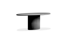Mobital DTA-TUGG-DUBL-87OVA - TUGG 87''    Oval   Dining Table  Dusk Black MicroSkin,  Microskin finish base