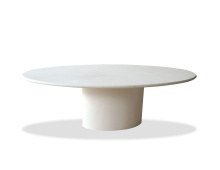 Mobital DTA-TUGG-IVTU-87OVA - TUGG 87''    Oval   Dining Table  Ivory Tusk  MicroSkin,  Microskin finish base