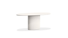 Mobital DTA-TUGG-IVTU-OVAL - TUGG 71"    Oval   Dining Table  Ivory Tusk  MicroSkin,  Microskin finish base