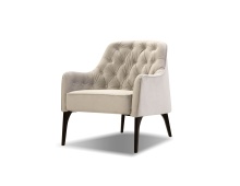 Mobital LAR-ELLI-OYST-BLACK - ELLINGTON      Lounge Chair Oyster Velvet Solid Wood Black Legs