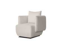 Mobital LAR-PROB-CRBO- - PROBE      Lounge Chair Cream  Boucle Fabric