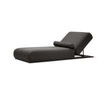 Mobital LCH-BOND-CHAR- - BONDI    Lounger Chair Charcoal Sunbrella Fabric Black Aluminum Frame