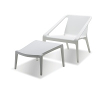 Mobital LOT-YUMI-WHIT- - YUMI    Ottoman White Polypropylene  Indoor-Outdoor