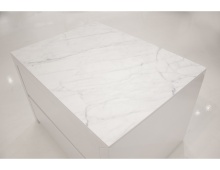 Mobital NCE-BLAN-CARR-24x18 - BLANCHE    Top of Night Table 2-Drawer Carrara White Ceramic Top