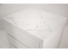 Mobital NCE-BLAN-CARR-24x20 - BLANCHE    Top of Night Table 3-Drawer Carrara White Ceramic Top