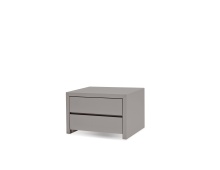 Mobital NIG-BLAN-STON- - BLANCHE    Night Table 2-Drawer Stone High Gloss / Soft Closing Drawers