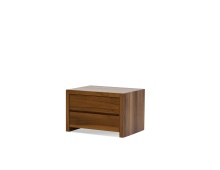 Mobital NIG-BLAN-WALN- - BLANCHE    Night Table 2-Drawer Walnut Veneer / Soft Closing Drawers