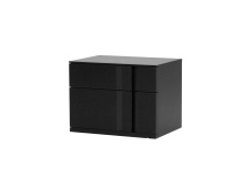 Mobital NIR-CARB-MBLA- - CARBON    Night Table 2-Drawer RSF Black Textured / Soft Closing Drawers