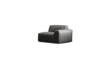 Mobital SEC-BOON-IORE-RAF - BOONE      RAF Chair Iron Ore Full Natural Grain Semi Aniline Leather