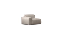 Mobital SEC-BOON-TAUP-LAF - BOONE      LAF Chair Studio Taupe Full Natural Grain Semi Aniline Leather
