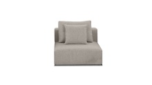 Mobital SEC-COMO-BIBE-ARMLE - COMO      Armless Birch Beige Base/ Bone Rib Weave Cushion Fabric
