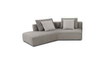 Mobital SEC-COMO-BIBE-CORNL - COMO      Corner LSF Birch Beige Base/ Bone Rib Weave Cushion Fabric