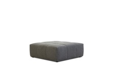 Mobital SEC-MALL-SMOK-OTTOM - MALLOW      Otttoman Smoke Grey Chenille Fabric