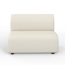Mobital SEC-MORI-ALAB-ARMLE - MORITZ       Sectional Armless Piece Alabaster Fabric