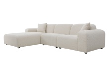 Mobital SEL-ARCO-TORB-3PCS - ARCOS     3 pcs ( Chair RAF+ Armless+ Chaise LAF)  Sectional Tortilla Bouclé Fabric