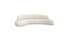 Mobital SEL-MORI-ALAB-2PCS - MORITZ     2-Piece Chaise Facing Left   Sectional Alabaster Fabric