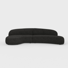 Mobital SEL-MORI-LICO-2PCS - MORITZ     2-Piece Chaise Facing Left   Sectional Licorice Boucle Fabric