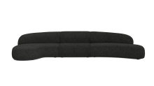 Mobital SEL-MORI-LICO-3PCS - MORITZ     3-Piece Chaise Facing Left   Sectional Licorice Boucle Fabric