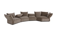 Mobital SEL-TOBA-WATA-4PCS - TOBAGO    Chaise Facing Left  Sectional Warm Taupe Fabric  4-Piece