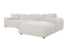 Mobital SER-ARCO-TORB-3PCS - ARCOS     3 pcs (Chair LAF+ Armless+ Chaise RAF)  Sectional Tortilla Bouclé Fabric