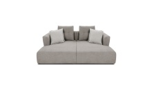 Mobital SER-COMO-BIBE-2CHSE - COMO      Double Chaise Birch Beige Base/ Bone Rib Weave Cushion Fabric