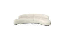 Mobital SER-MORI-ALAB-2PCS - MORITZ     2-Piece Chaise Facing Right   Sectional Alabaster Fabric