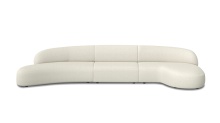 Mobital SER-MORI-ALAB-3PCS - MORITZ     3-Piece Chaise Facing Right   Sectional Alabaster Fabric