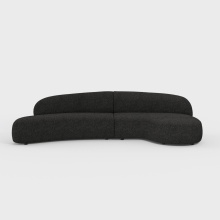 Mobital SER-MORI-LICO-2PCS - MORITZ     2-Piece Chaise Facing Right   Sectional Licorice Boucle Fabric
