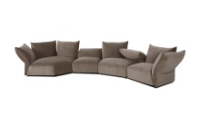 Mobital SER-TOBA-WATA-4PCS - TOBAGO    Chaise Facing Right  Sectional Warm Taupe Fabric  4-Piece