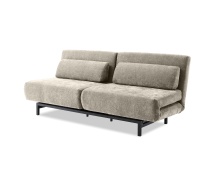 Mobital SOF-ISO1-DRIF-PCBLA - ISO    Swivel  Sofa-Bed Driftwood Chenille Fabric Black Powder Coated Legs