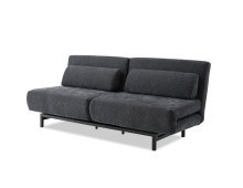 Mobital SOF-ISO1-DUSK-PCBLA - ISO    Swivel  Sofa-Bed Dusk Chenille Fabric Black Powder Coated Legs