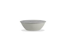 Mobital WCO-EAVE-GREY-LARGE - EAVE    Large  Coffee Table Silver Grey Travertine  Marble Top Silver Taupe Micro Cement Base