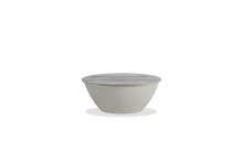 Mobital WCO-EAVE-GREY-SMALL - EAVE    Small  Coffee Table Silver Grey Travertine  Marble Top Silver Taupe Micro Cement Base