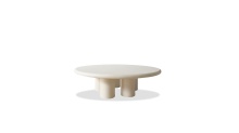Mobital WCO-ELEP-IVTU-ROUND - ELEPHANT    Round  Coffee Table Ivory Tusk  MicroSkin  Indoor-Outdoor