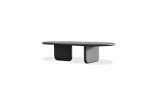 Mobital WCO-HANA-DUBL-OVAL - HANA      Coffee Table Dusk Black MicroSkin Oval