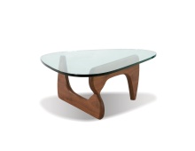 Mobital WCO-NATU-ASHW-19MM - NATURA      Coffee Table Clear 19 mm Glass Solid Ash Walnut Base