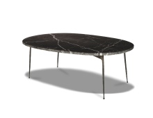 Mobital WCO-TUKT-BLAC-LARGE - TUKTUK    Large  Coffee Table Black Marble Black Hammered Iron Legs