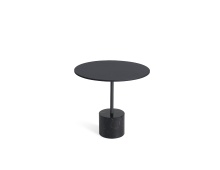 Mobital WEN-CIRC-BLAC-LOW9 - CIRCULO    Low  End Table Black Marble,Black Powder Coated Steel Low