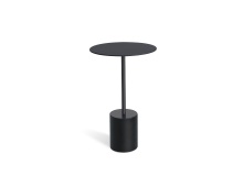 Mobital WEN-CIRC-BLAC-MEDIU - CIRCULO    Medium  End Table Black Marble,Black Powder Coated Steel Medium