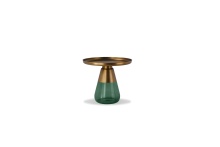 Mobital WEN-DUVE-BRAS-GREEN - DUVERRE      End Table Brass Aluminum Green Glass