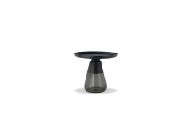 Mobital WEN-DUVE-MBLA-SMOK - DUVERRE      End Table Black Aluminum Smoke Glass