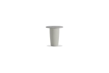 Mobital WEN-EDEM-GREY-TALL - EDEM    Tall  End Table Silver Grey Travertine   Silver Taupe Micro Cement Base