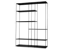 Mobital WRA-ETTA-BLAC- - ETTA    Large  Bookshelf Black  Black Powder Coated  Steel Frame
