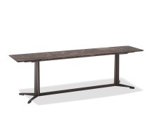 Mobital WSO-NAVA-DEMP-PCBLA - NAVAJO      Sofa Table Brown   Dark Emperador Marble  Laser Cut Steel Legs