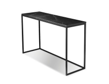 Mobital WSO-ONIX-BLAC-ST2PC - ONIX      Sofa Table Black Semi-Honed Marble  Black Powder Coated Frame