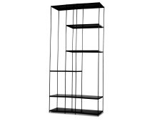 Mobital WWU-ETTA-BLAC-TALL9 - ETTA    Tall  Bookshelf Black  Black Powder Coated  Steel Frame
